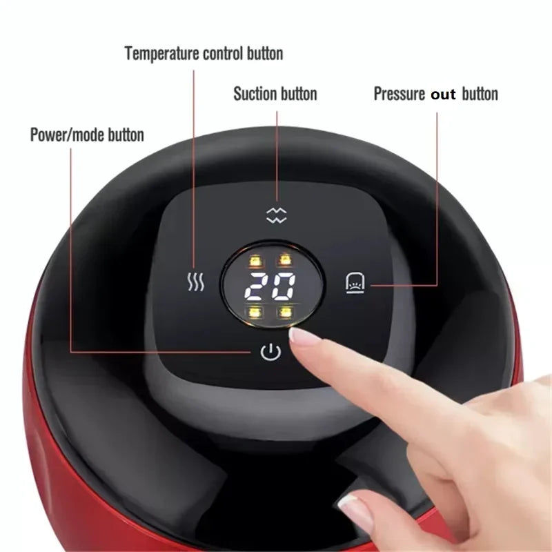 Velours cupping massager digital display and controls