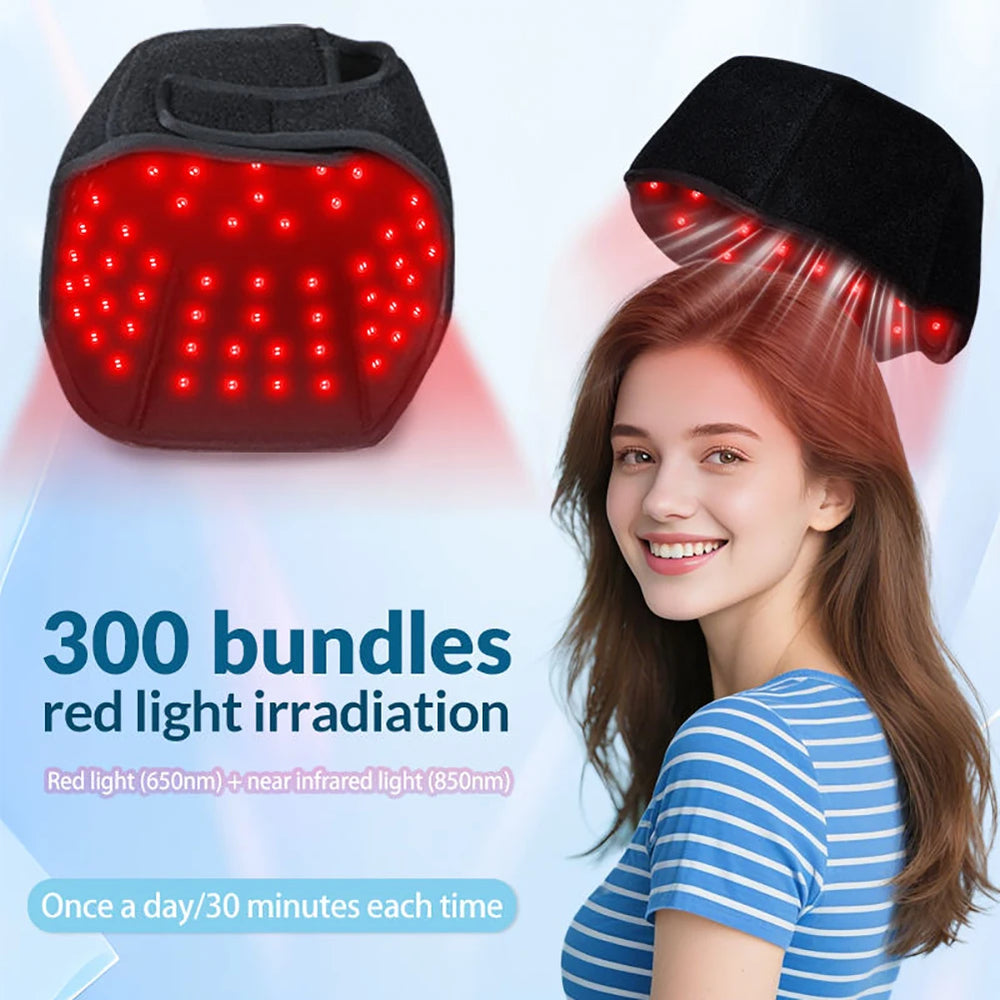 PrimeLux Couronne red-light scalp cap with red LED interior