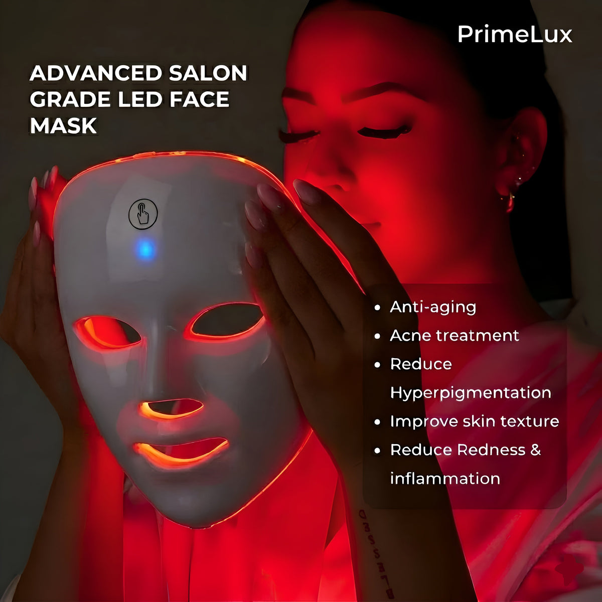 PrimeLux Radiance LED Face Mask – 7 Light Modes