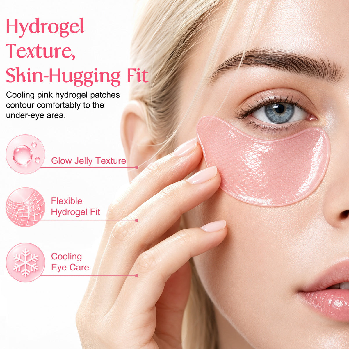 YECUCE PDRN hydrogel patch worn under the eye