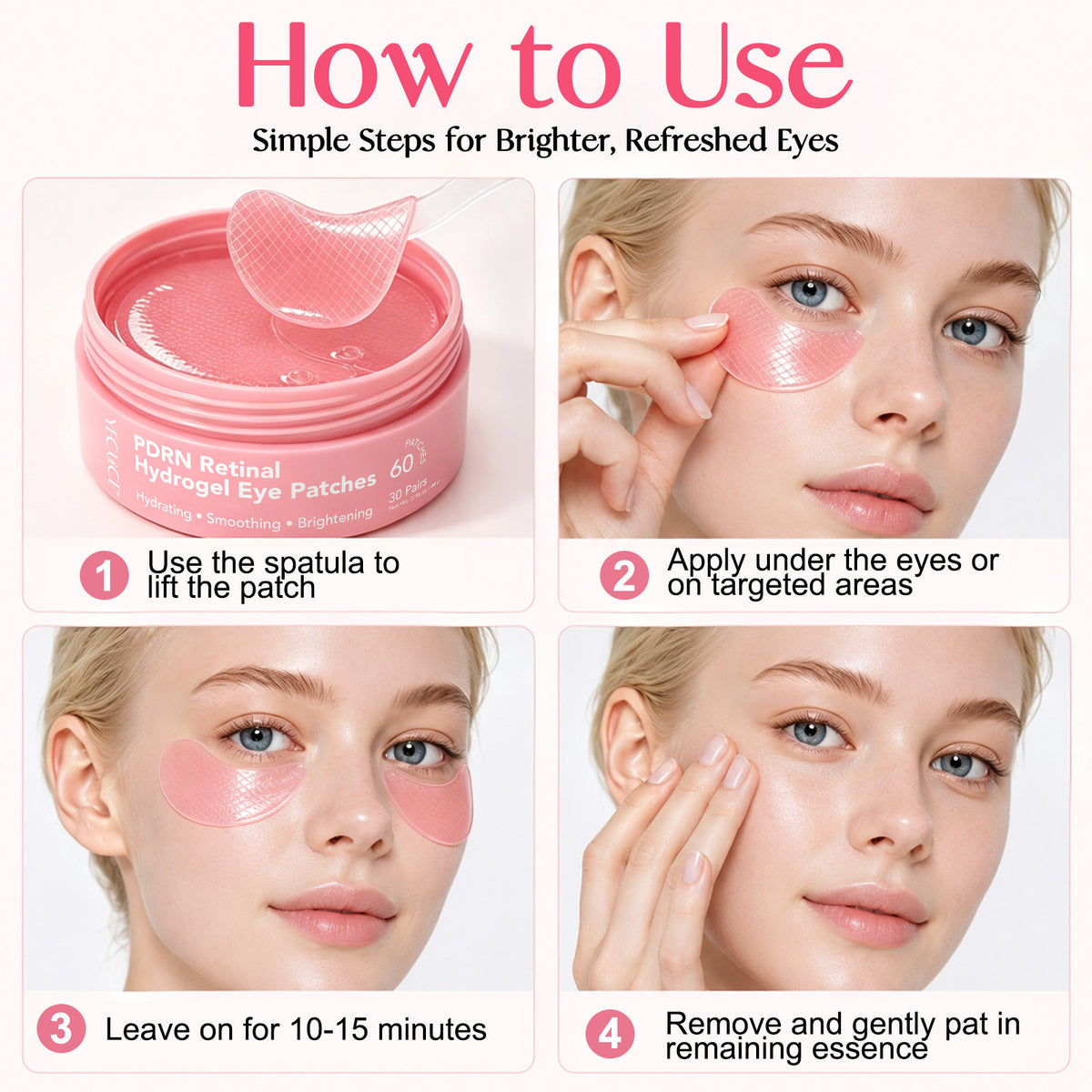 How to use YECUCE PDRN hydrogel eye patches