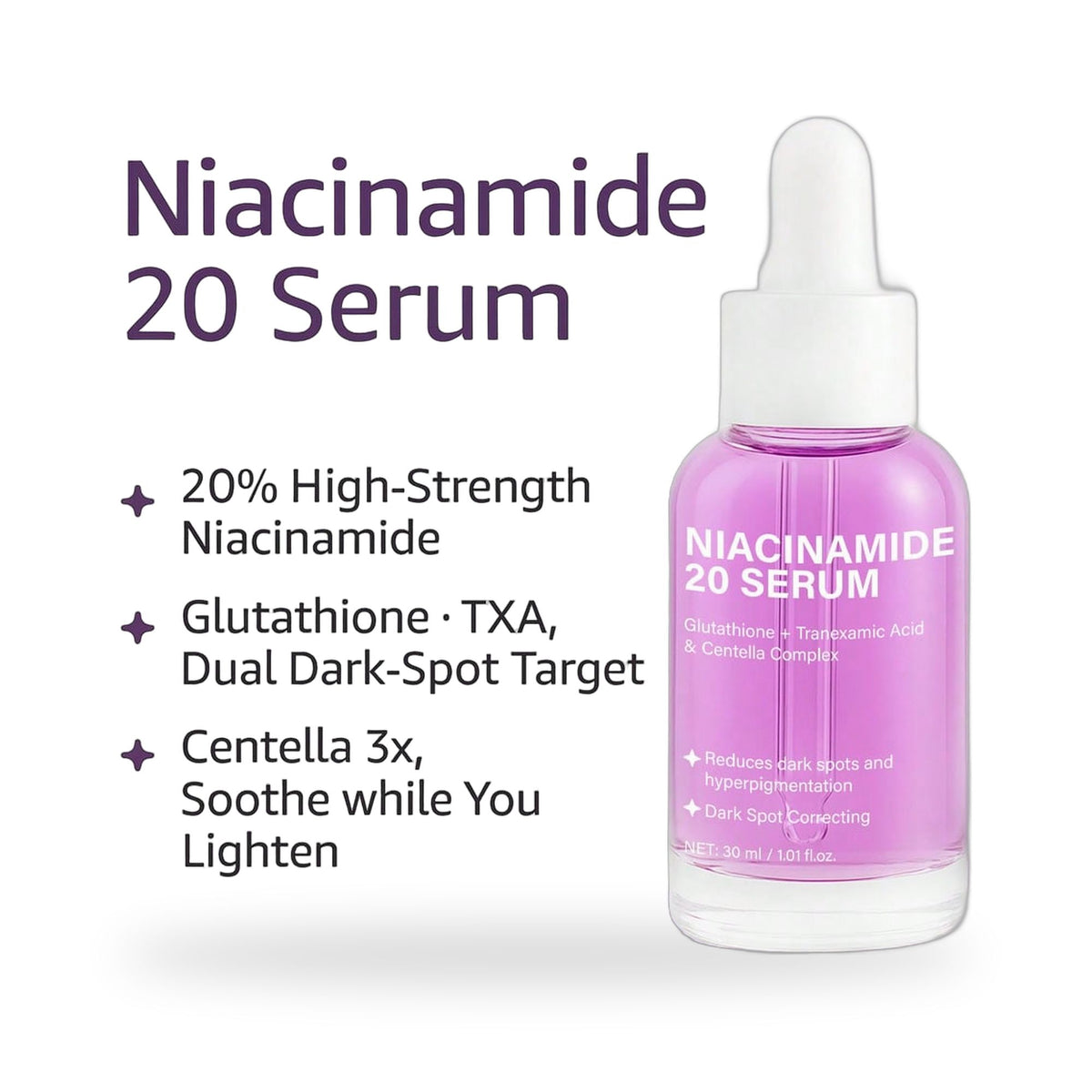 PrimeLux 20% Niacinamide + TXA Glutathione Serum