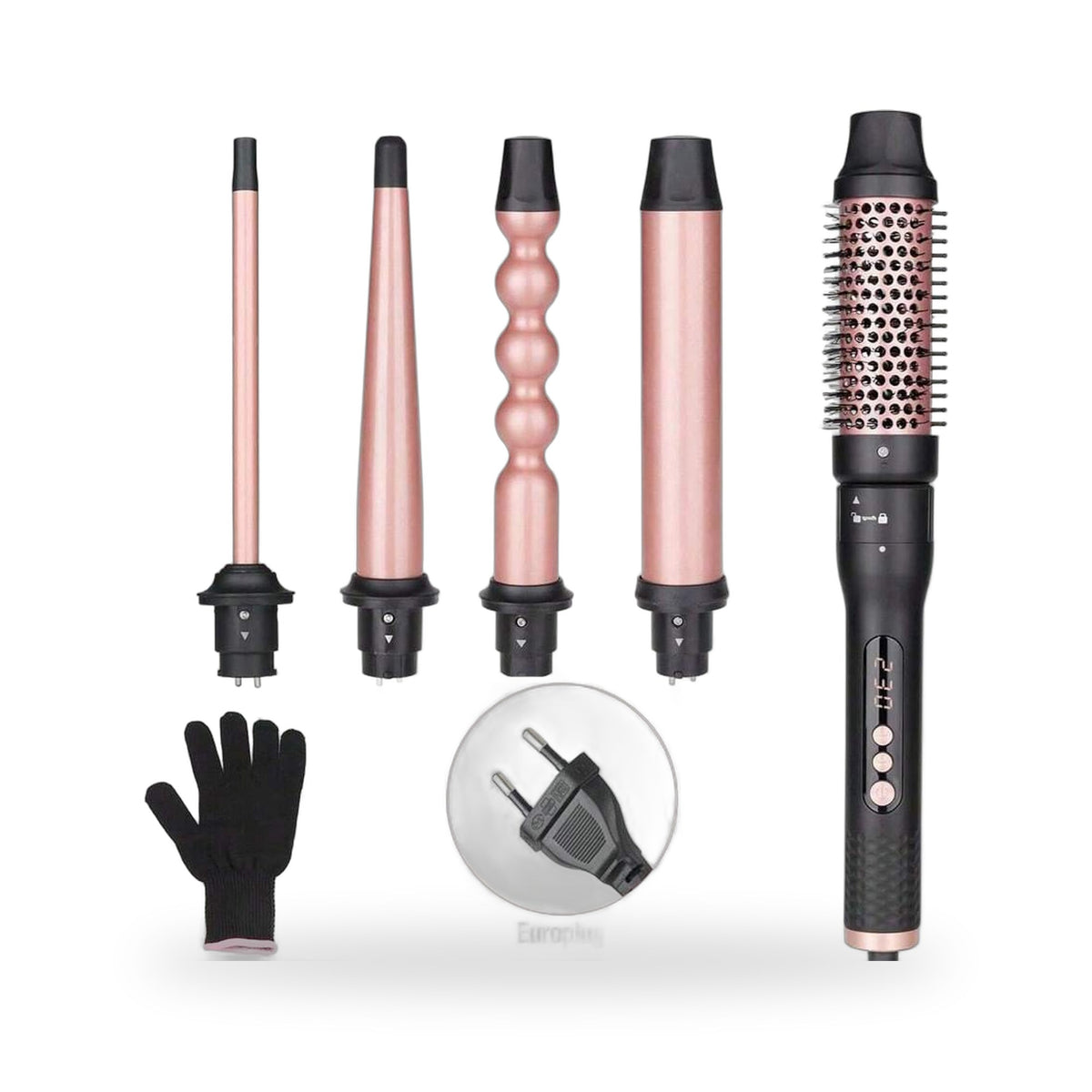 PrimeLux 5-in-1 Interchangeable Curl Set