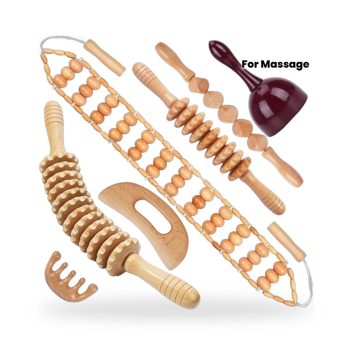 PrimeLux 7-Piece Wooden Sculpt Tools