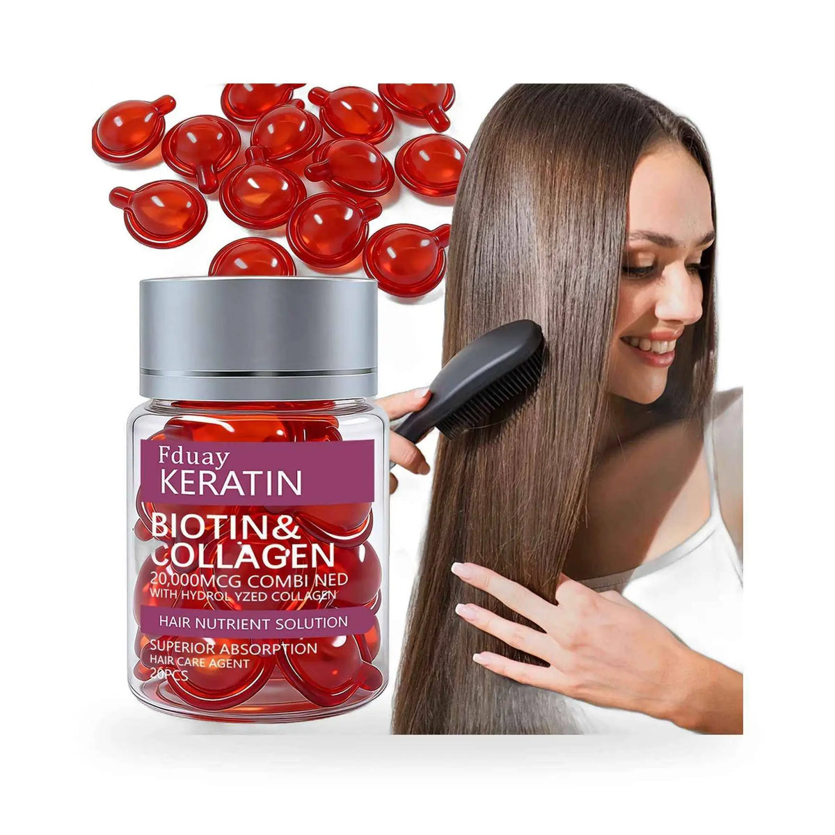 PrimeLux Biotin Collagen Hair Capsules (20)