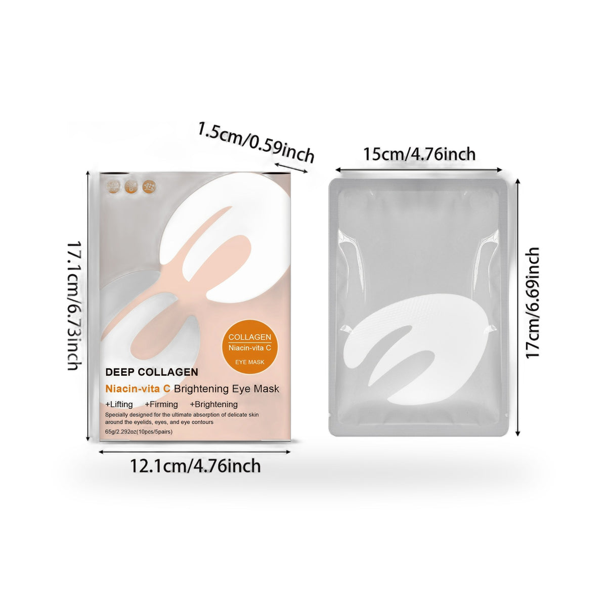 PrimeLux Vitamin C Brightening Eye Masks (10)