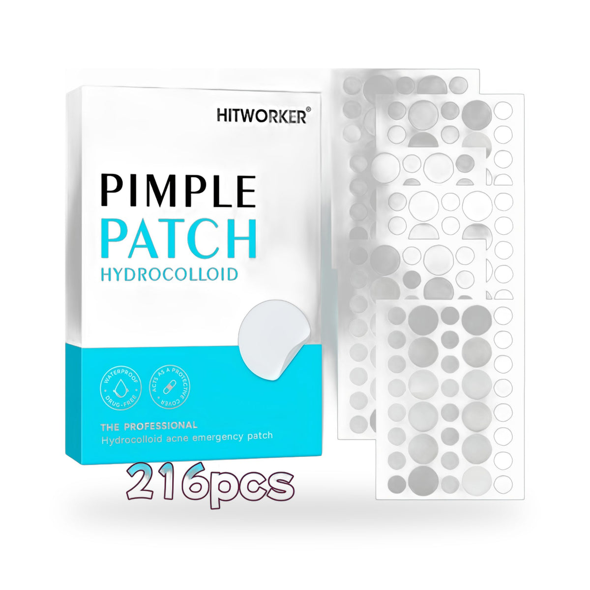 PrimeLux Invisible Hydrocolloid Patches (216)