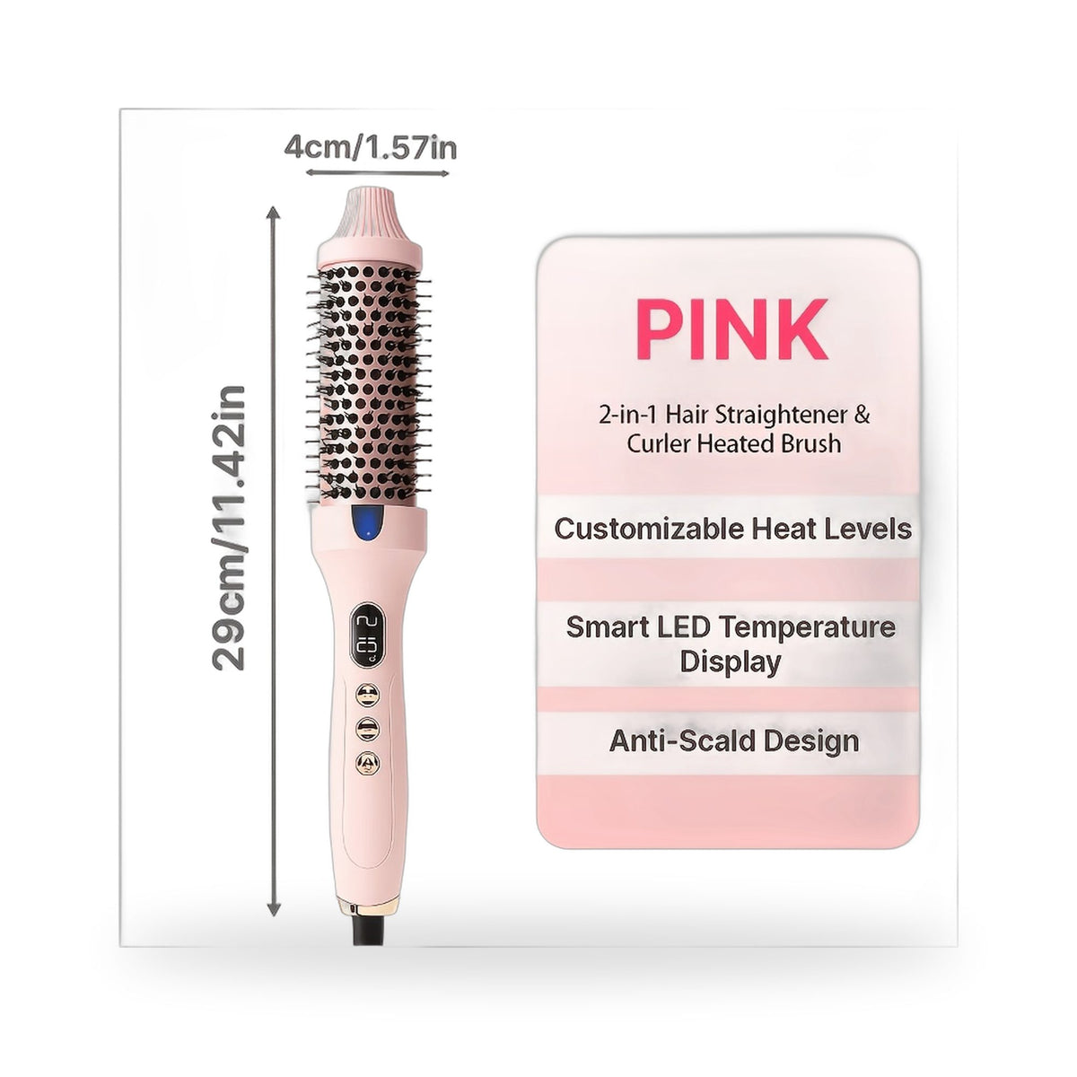 PrimeLux Infrared Ionic Round Brush